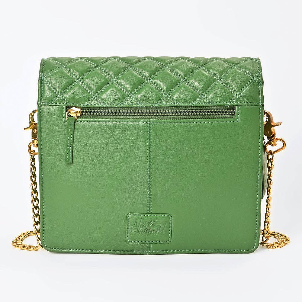 Never Mind Diamond Quilted Leather Shoulder Bag