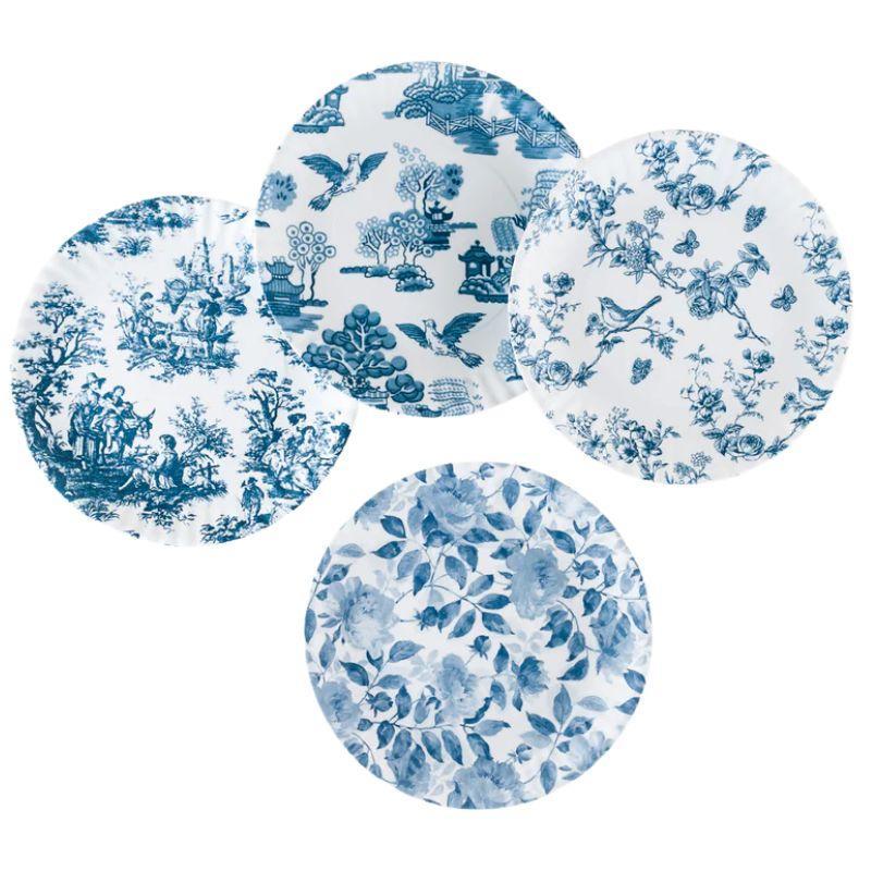 Pictorial Blue Melamine set of 4