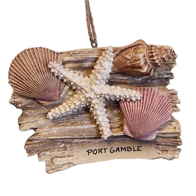 Driftwood With Shells Ornament