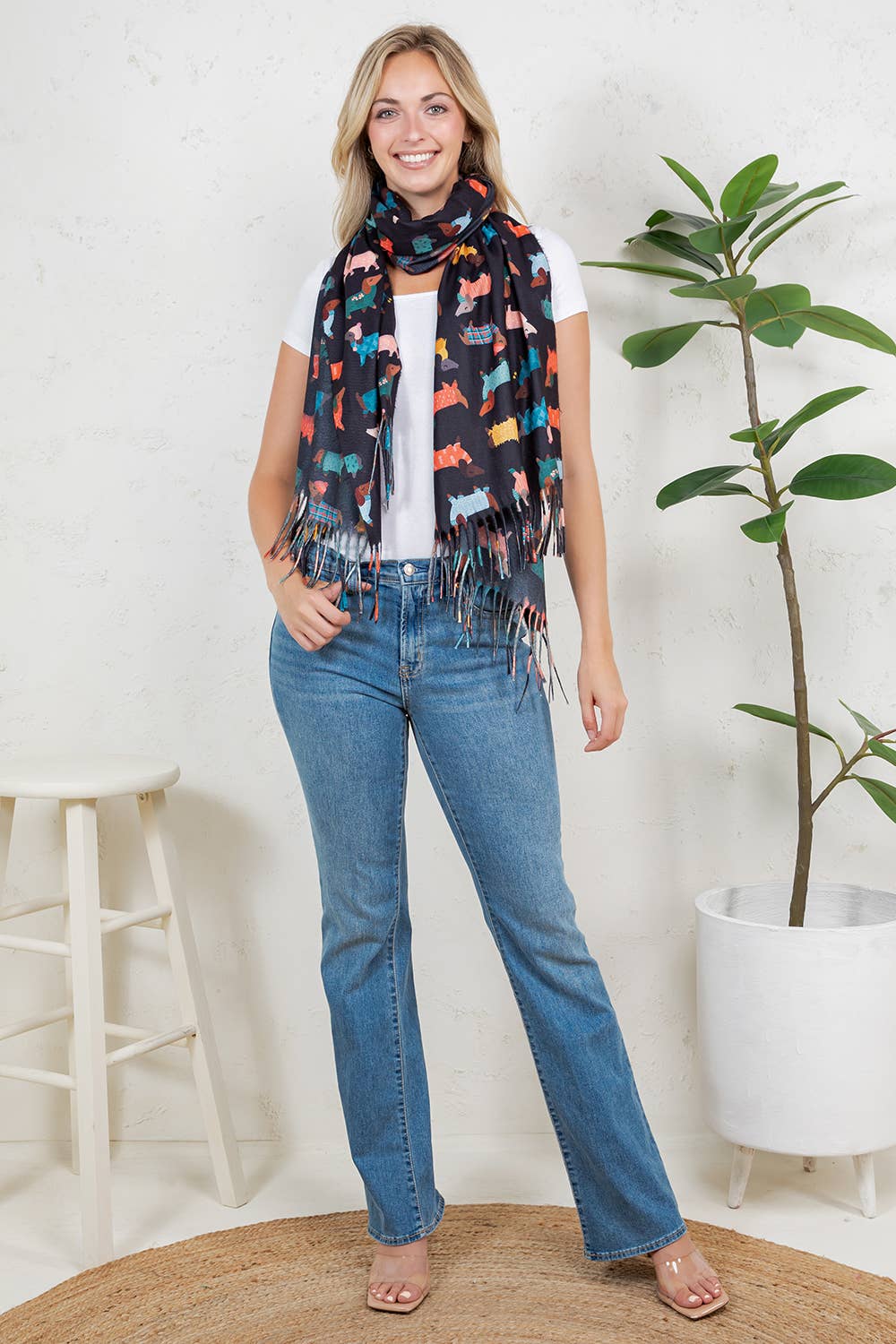 DOG PRINT SCARF