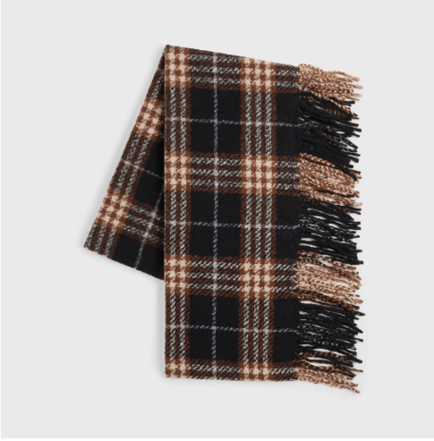 Elysia Oblong Scarf - Black