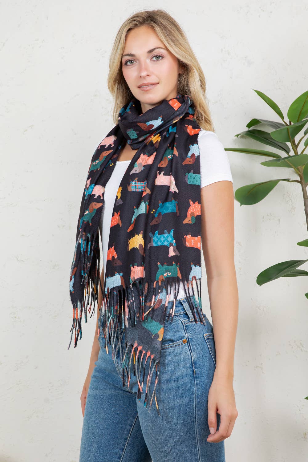 DOG PRINT SCARF