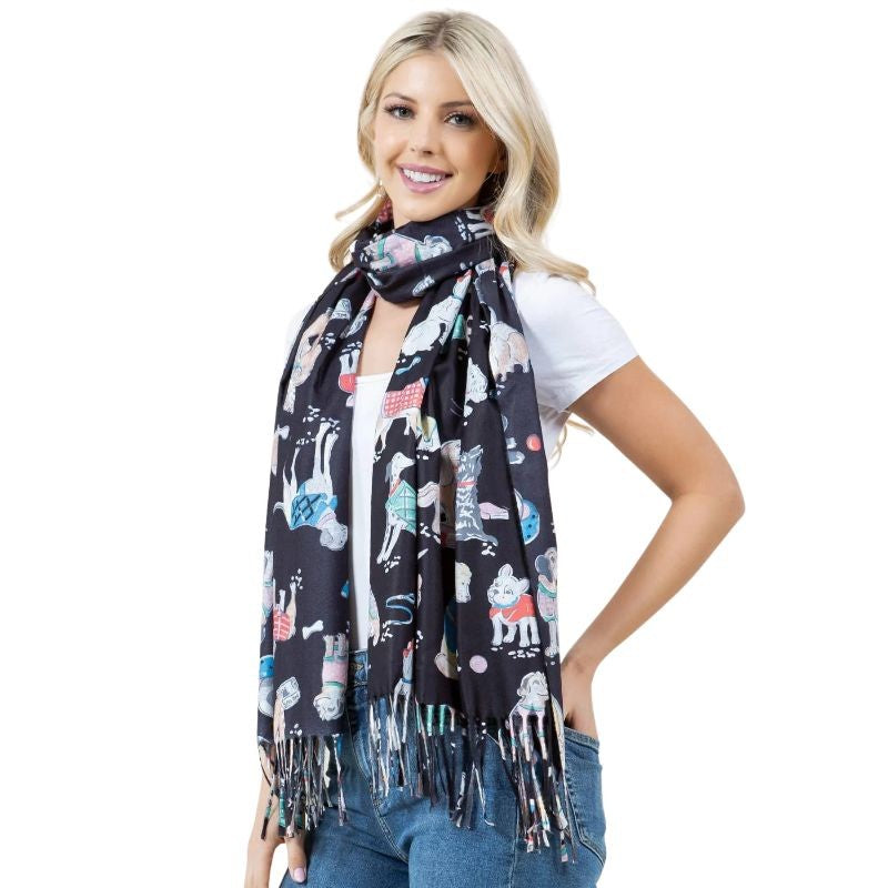 Variety Of Playful Dog Scarf - Black