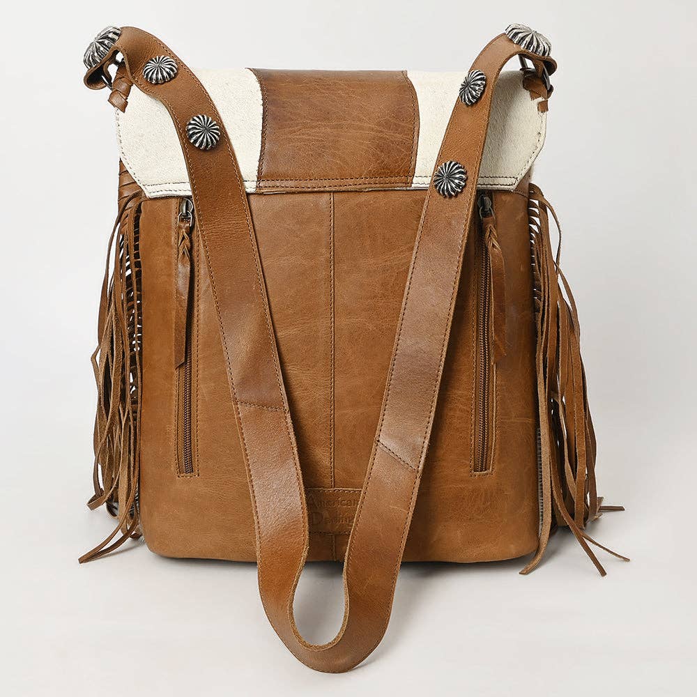 American Darling Cowhide Concho Fringe Crossbody Bag