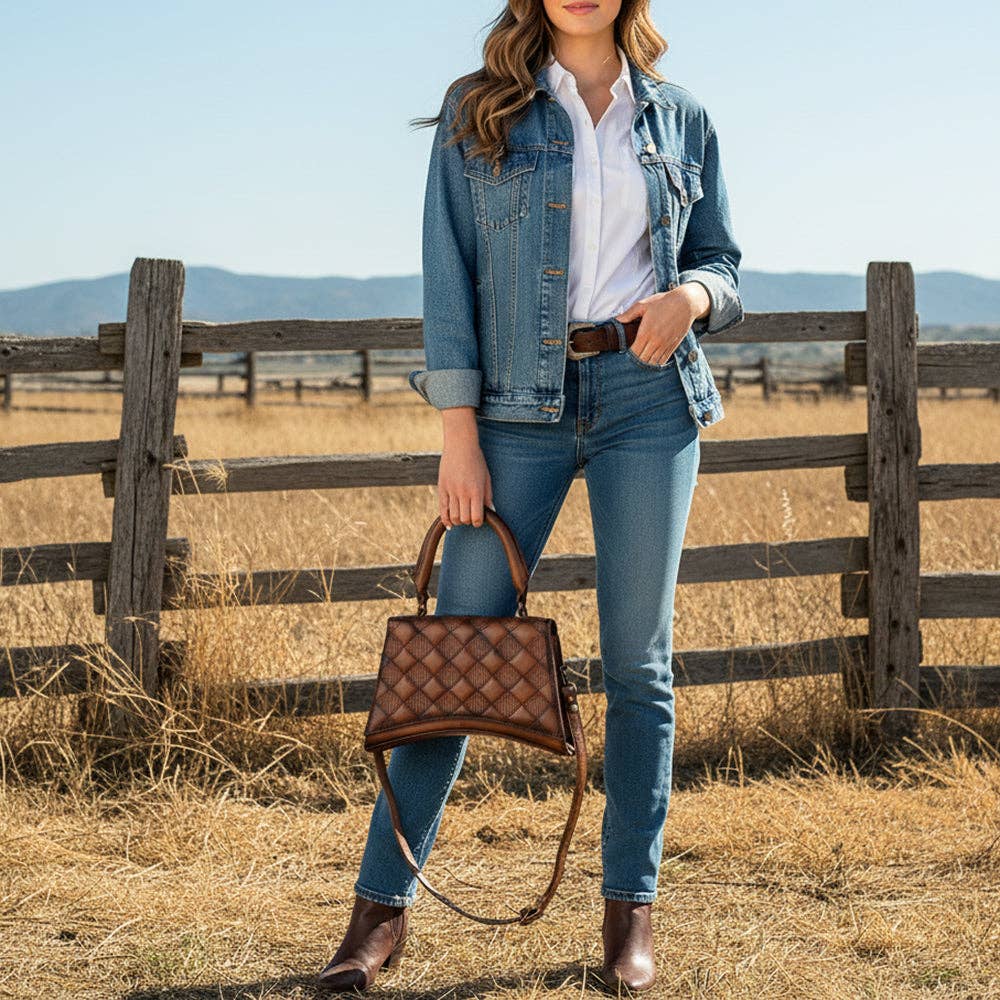 American Darling Quilted Leather Mini Crossbody Bag | ADBGM629