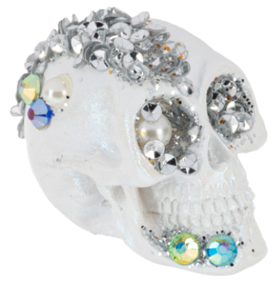 Spooky Sparkle Skull Charm