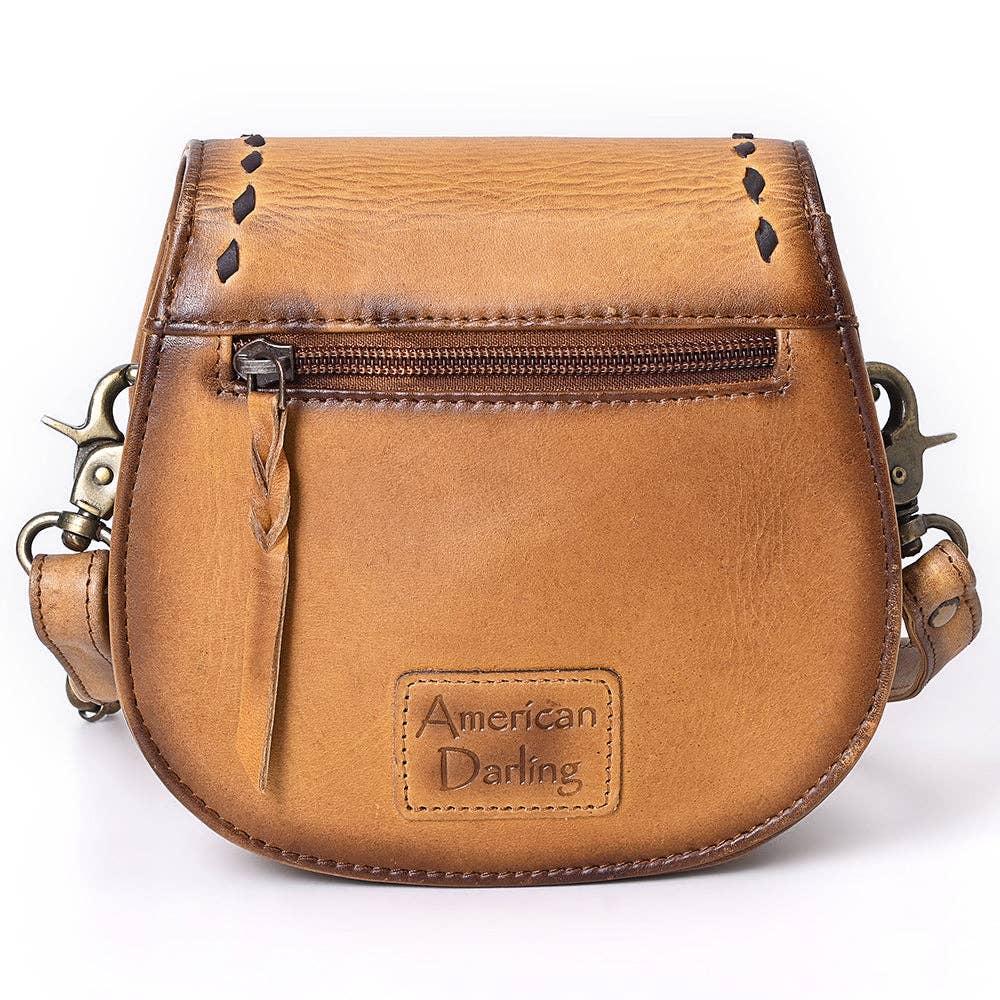 Crossbody Hand Tooled Genuine Western Leather Bag
