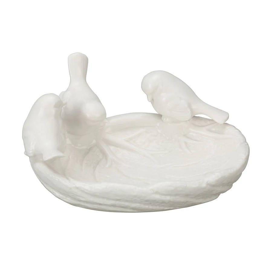 Leaf Shaped Dish with Three Birds - DA1721