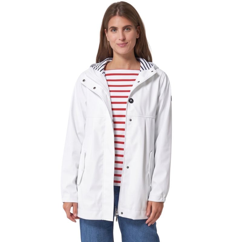 Evase Cut Raincoat White XS
