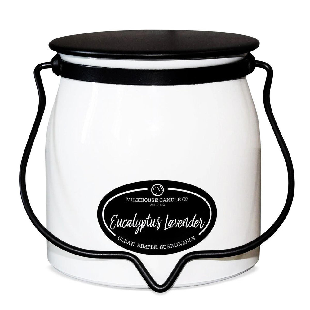 Eucalyptus Lavender Candle - Butter Jar 16oz