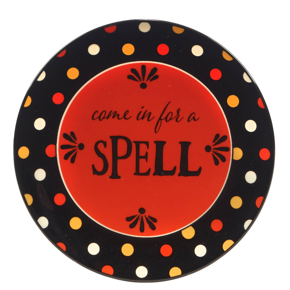 Spooky Halloween Canape Plate 6in 4 asst
