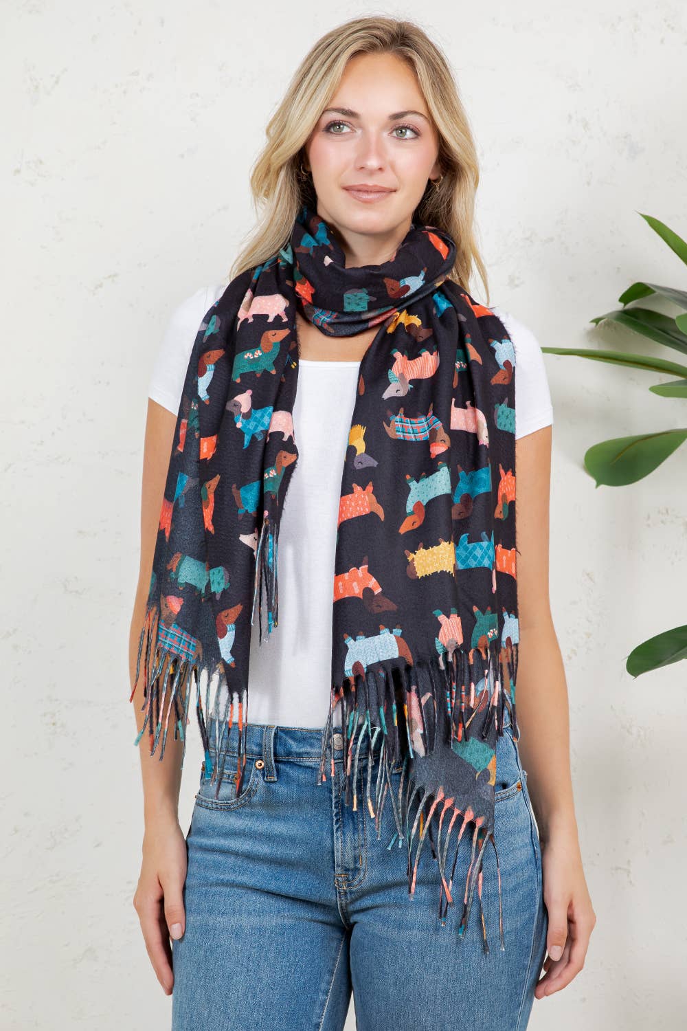 DOG PRINT SCARF