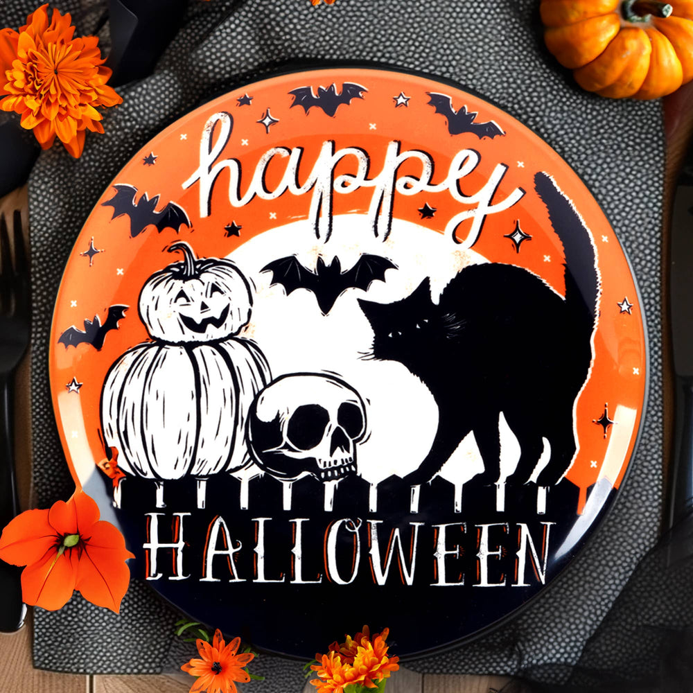 Halloween Hocus Pocus Ceramic Salad Plate 9in - 4 asst.
