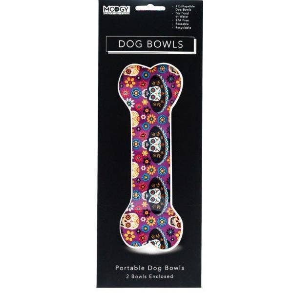 Día De Perros Dog Bowls - Day of the Dead - Halloween