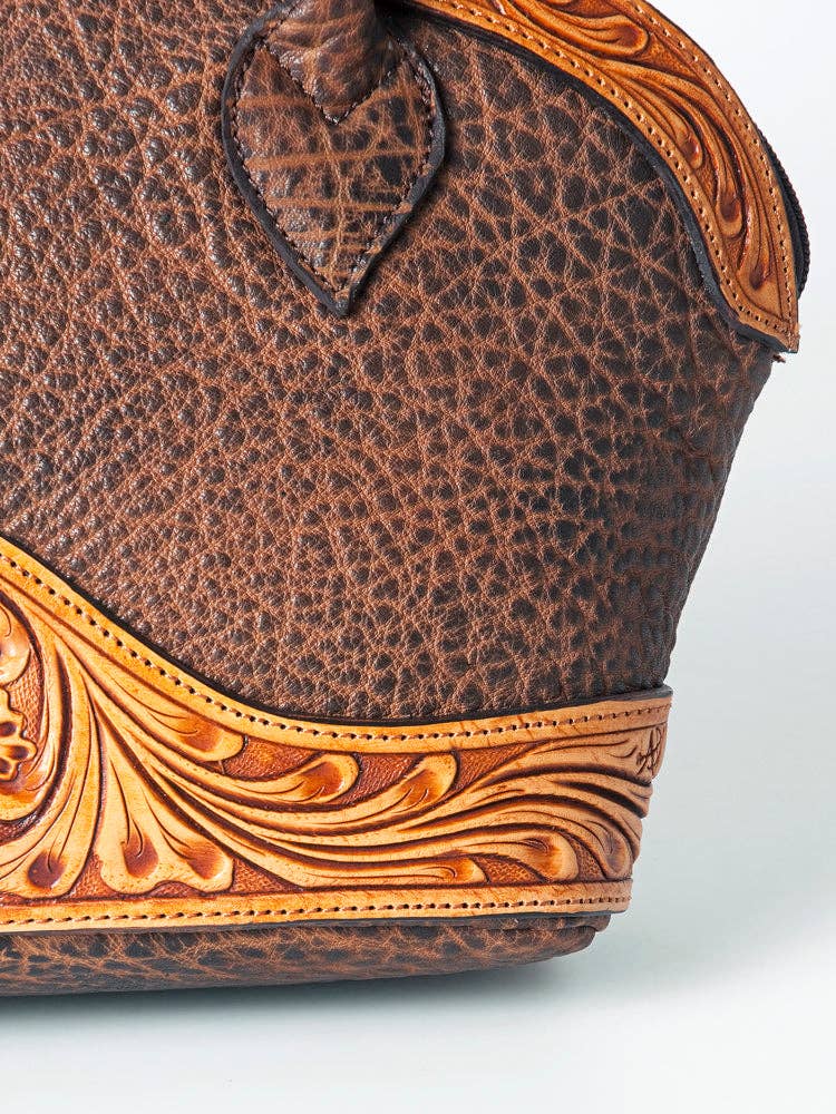 American Darling Floral Tooled Leather Satchel