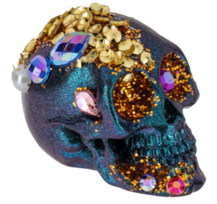 Spooky Sparkle Skull Charm