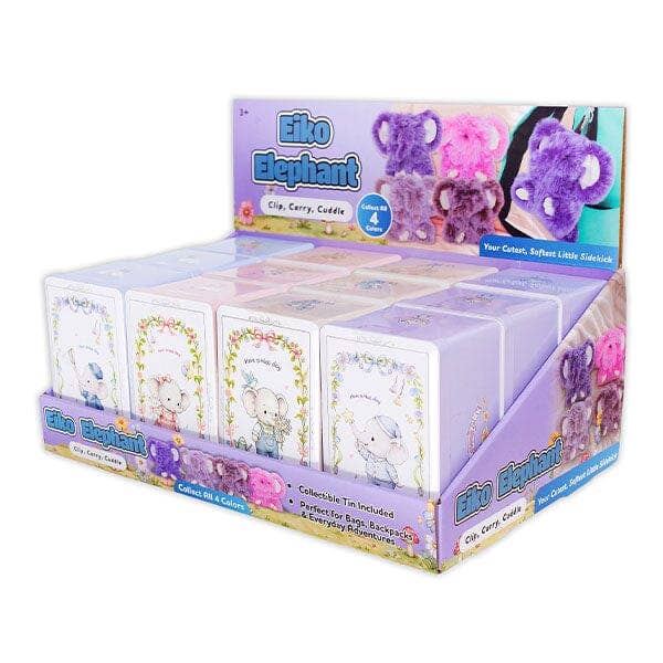 Eiko Elephant Bao Furry Kawaii Plush Keychain Mystery Tin (1pc)