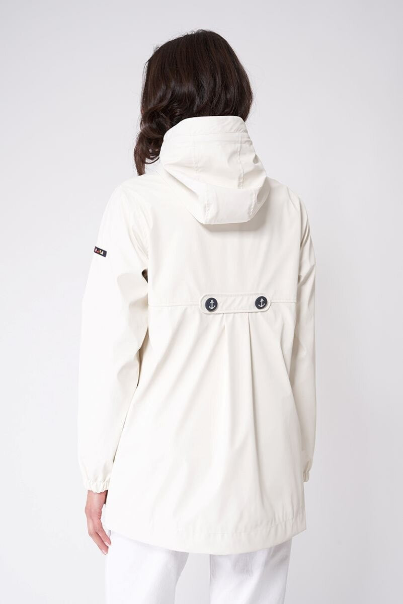 Evase Cut Raincoat White XS