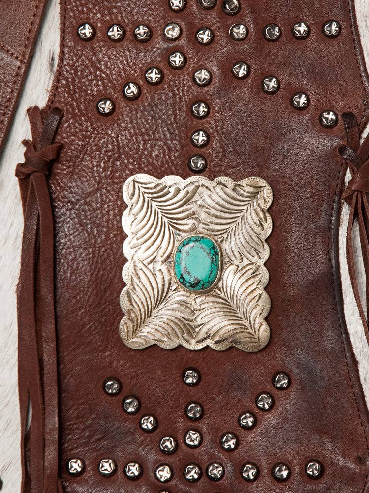 American Darling Western Cowhide Fringe Crossbody Bag – Brown