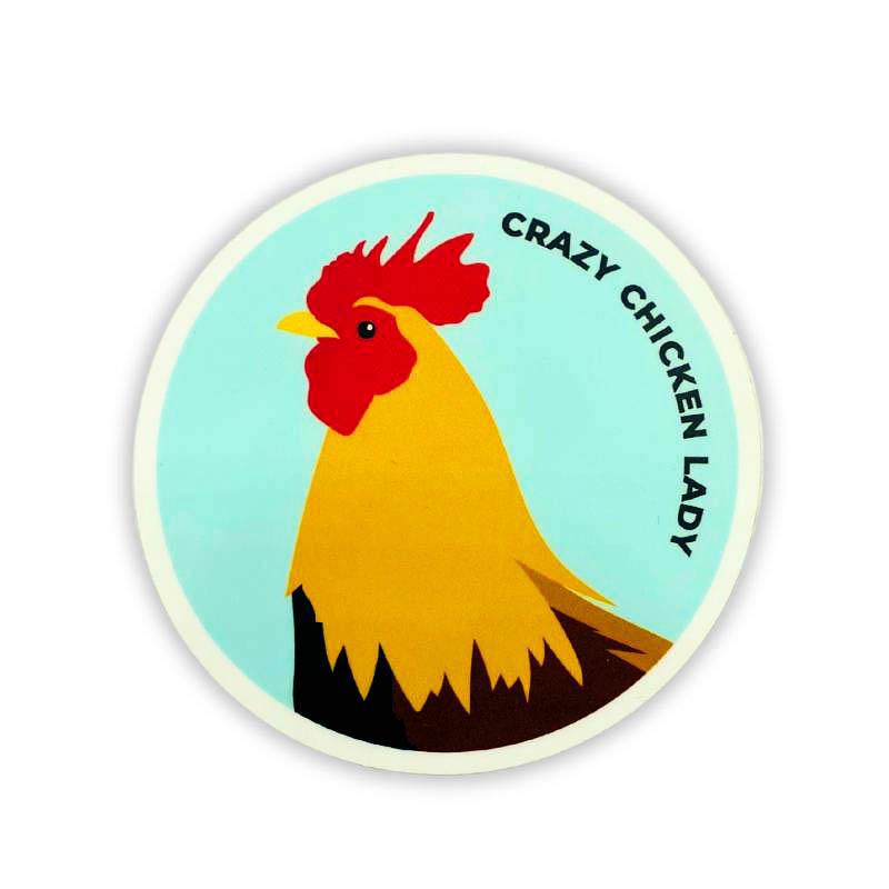 1012N - Crazy Chicken Lady Sticker