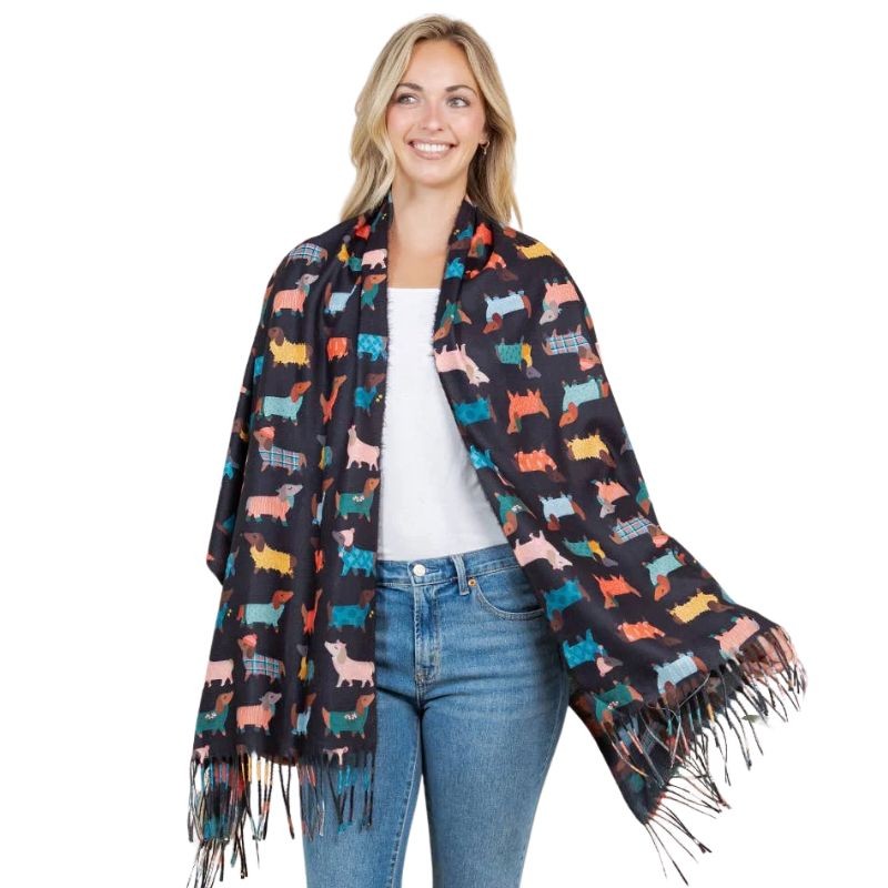 DOG PRINT SCARF