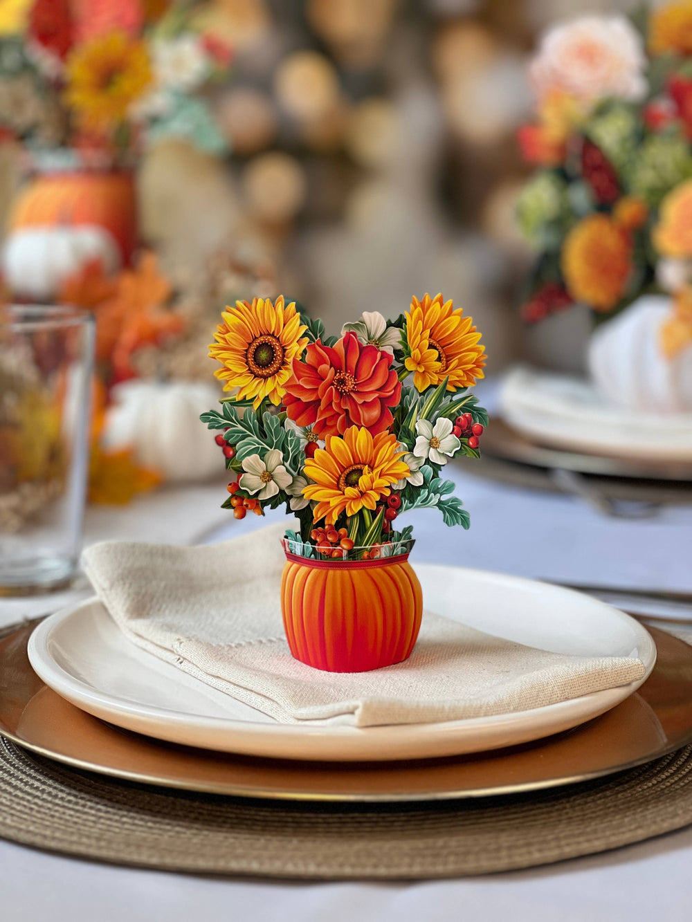 Mini Pumpkin Harvest (10 Pop-up Greeting Cards)