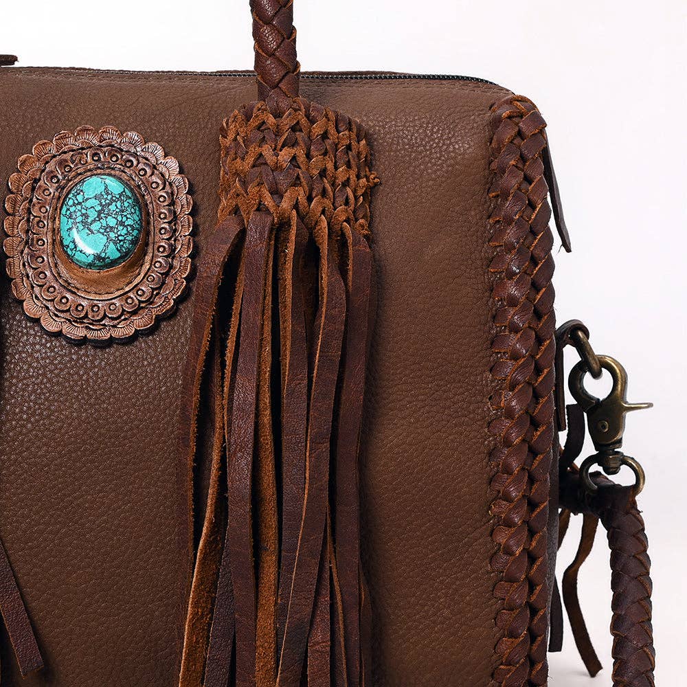 Duffel Genuine Western Leather Women Bag: ADBGM270B