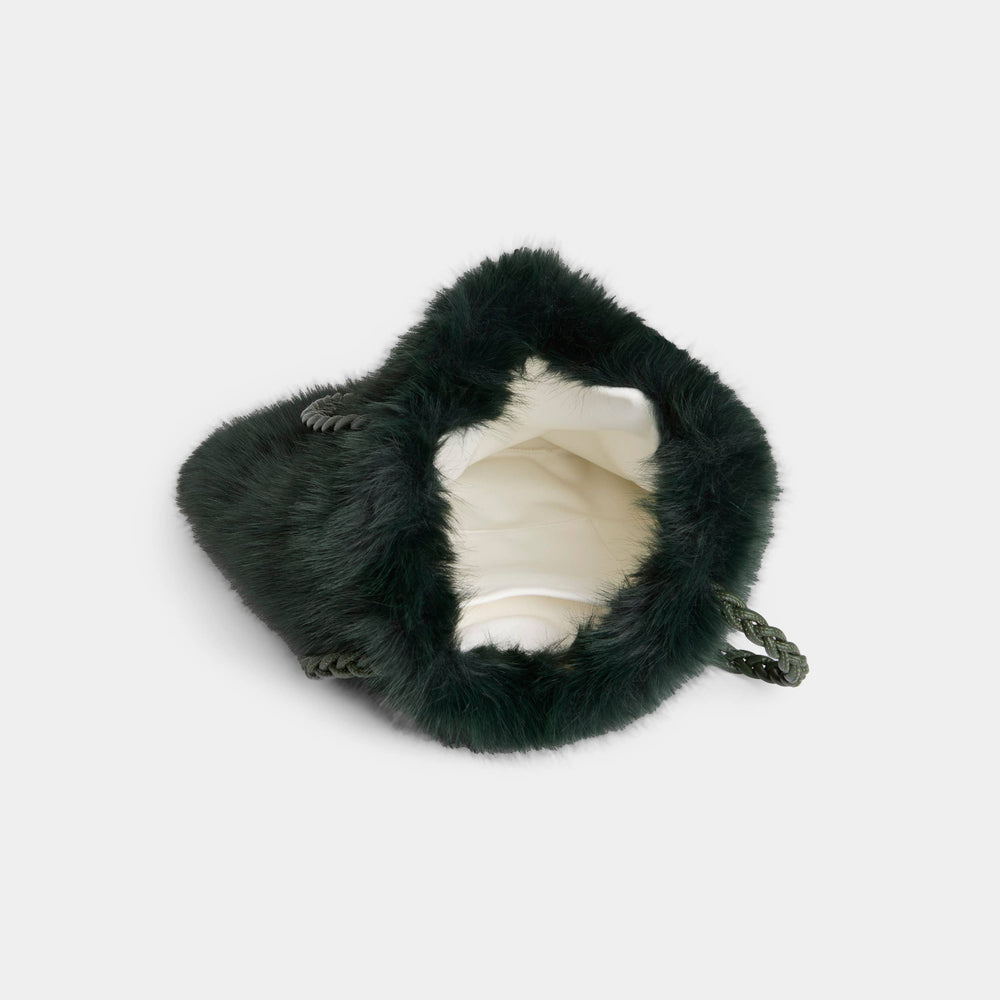 Veda Faux Fur Tote-Christmas: Black