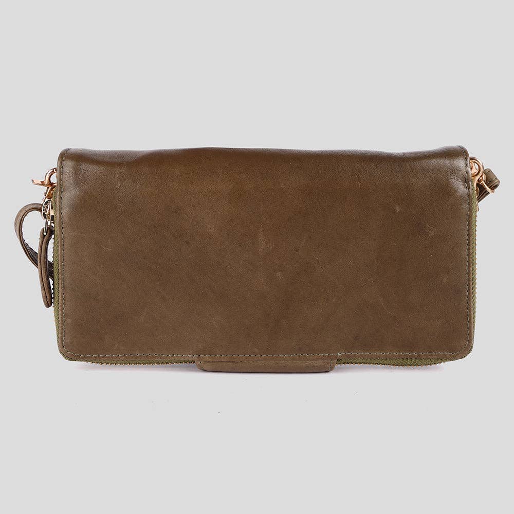 American Darling Leather Wristlet Wallet – Brown