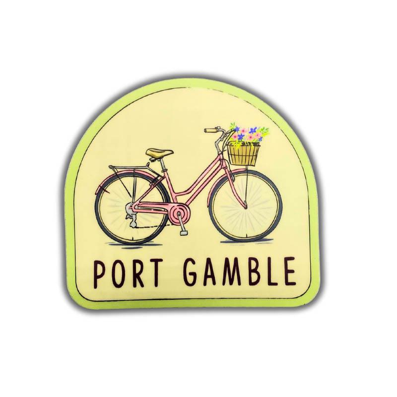 sticker 0813N bicycle with basket
