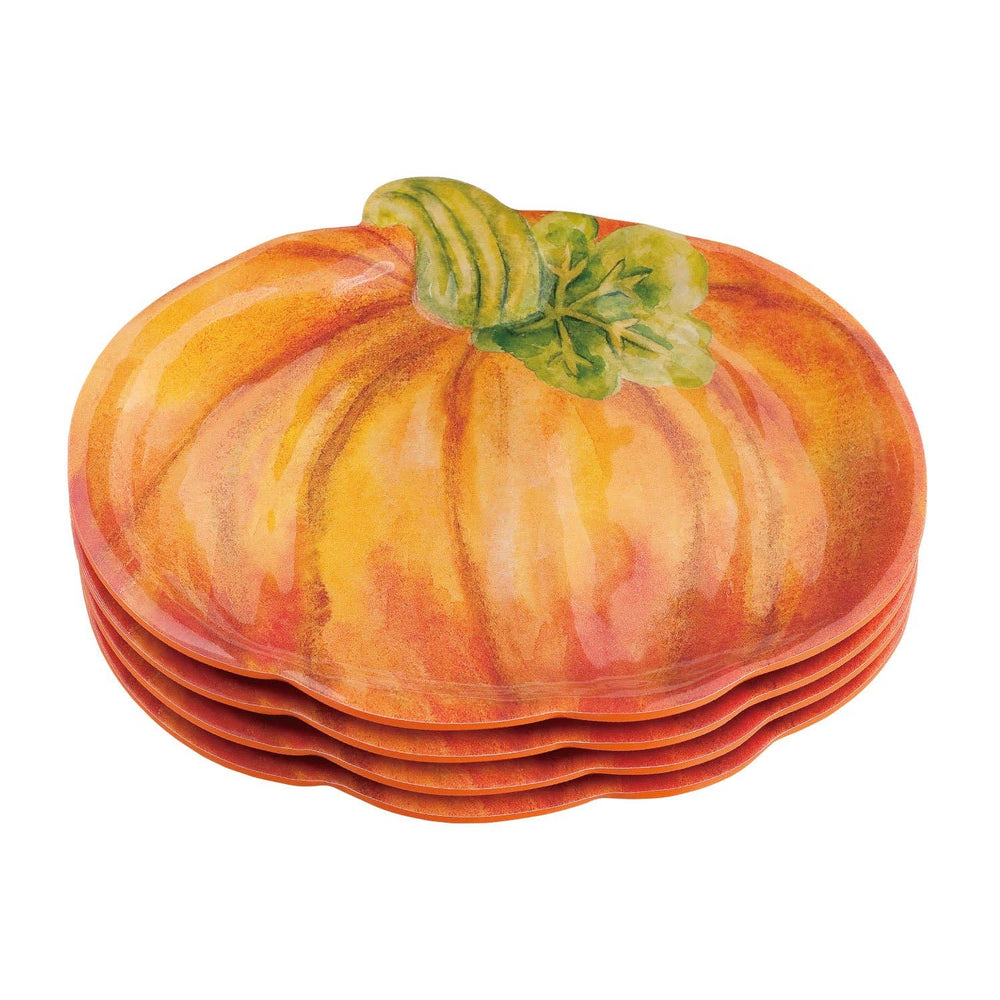 4-Piece Pumpkin Melamine 7 3/4" Plate