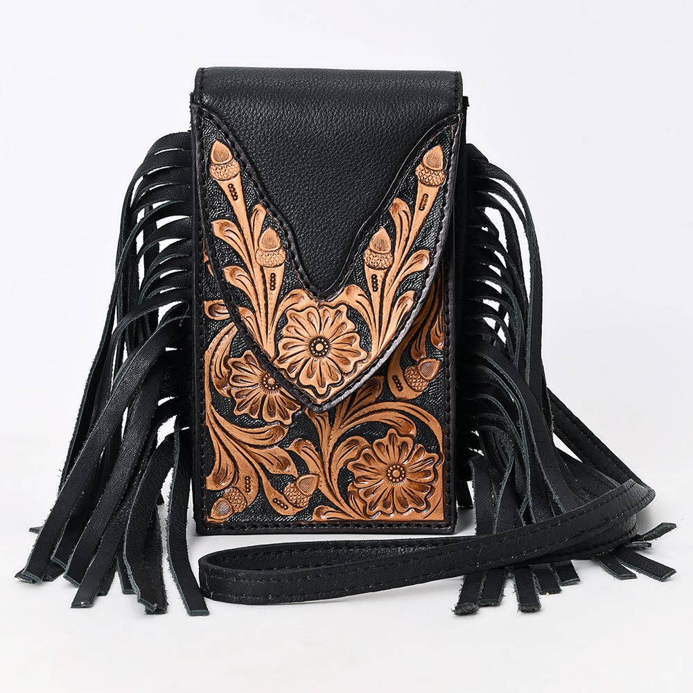 CellPhone Holder Genuine Western Leather Women Bag