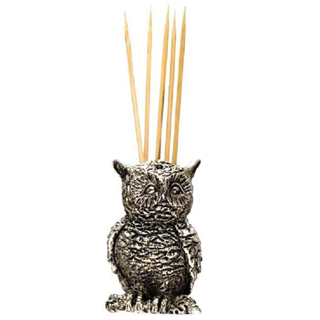 Zinc Alloy Owl Toothpick Holder