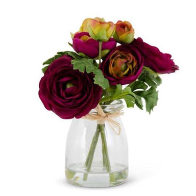 Ranunculus In Glass Vase - Port Gamble General Store & Cafe