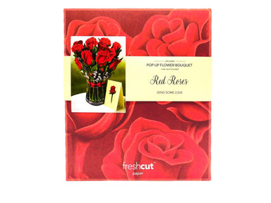 red roses pop up flower bouquet