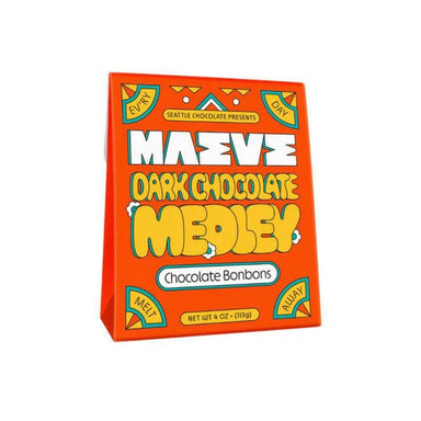 Maeve Dark Chocolate BonBon Medley Box – 12pc, 4 Flavors.