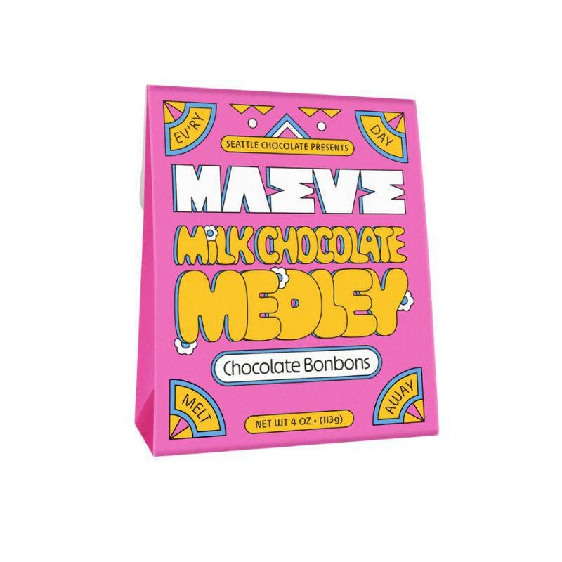 Milk Chocolate BonBon Medley Box – 4 Flavors, 12 Pieces