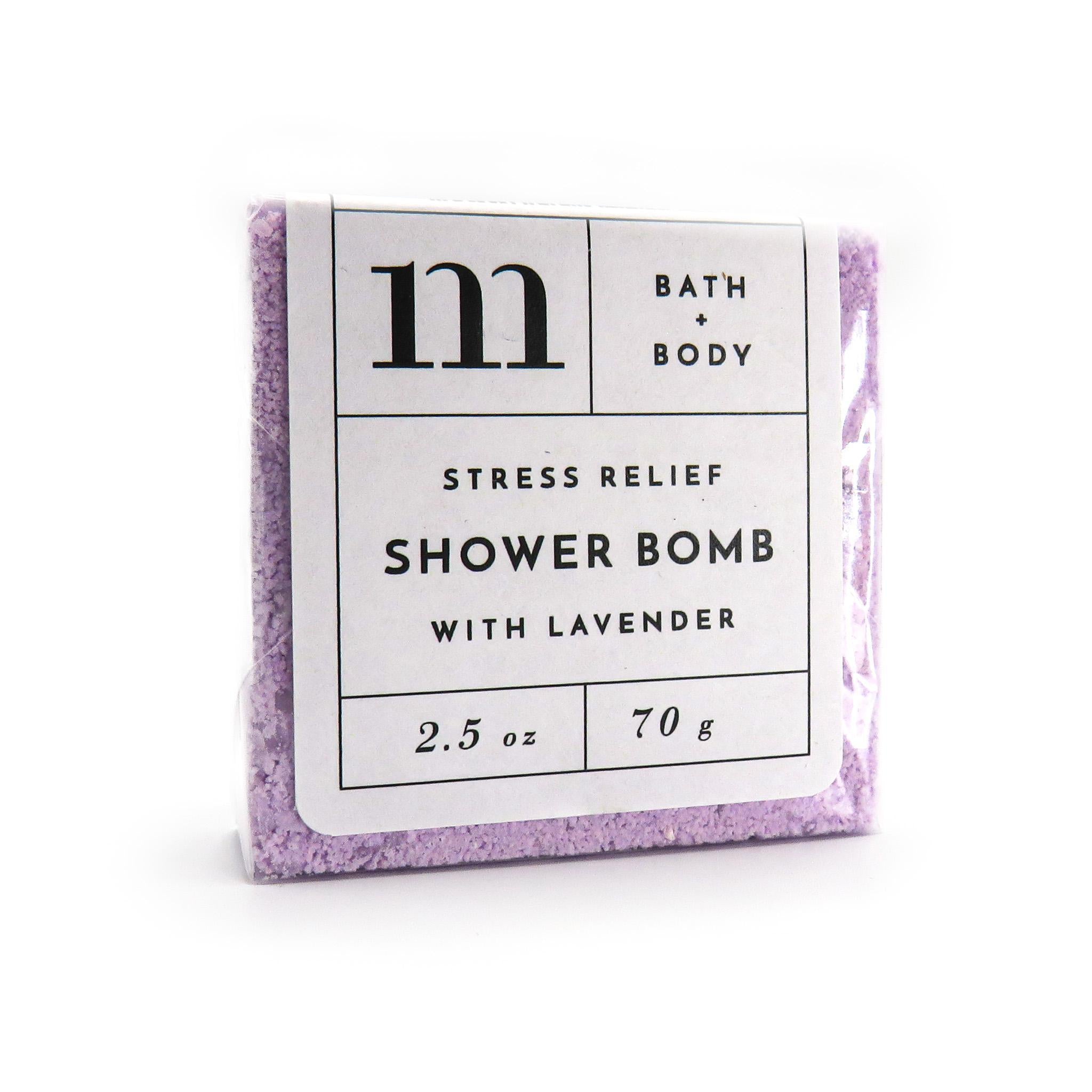  2.5 oz stress relief shower bomb with lavender.