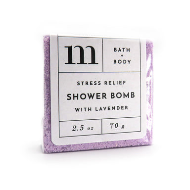  2.5 oz stress relief shower bomb with lavender.