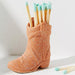 Terracotta Cowboy Boot Match Holder W/ Matches - Port Gamble General Store & Cafe