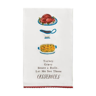 Thanksgiving Cotton Hand Towels – Mud Pie with Pom or Ric-Rac Trim