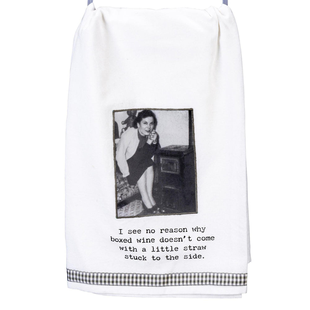 Trash Talk Tea Towels - Boxed Wine 73026 - Port Gamble General Store & Cafe