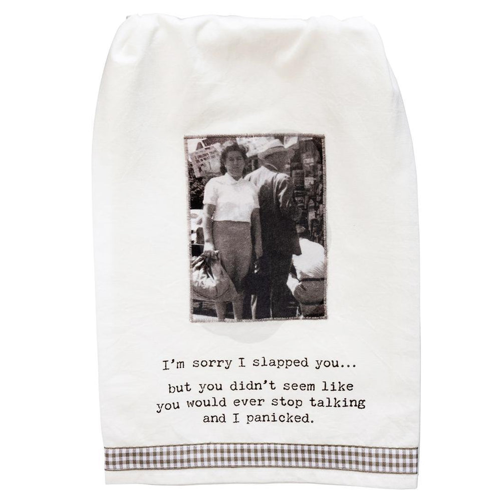 Trash Talk Tea Towels - I Slapped You 73046 - Port Gamble General Store & Cafe