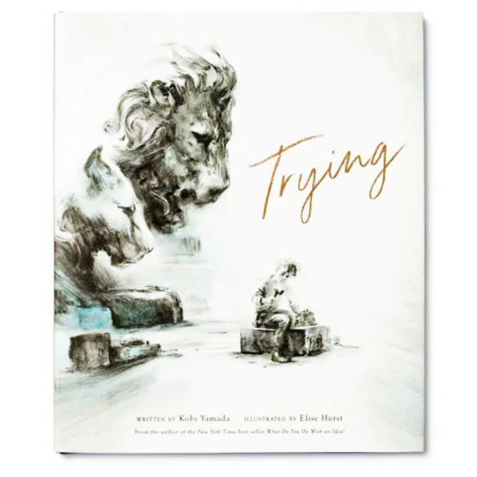 cover of the children book "trying" by Kobi Yamada 