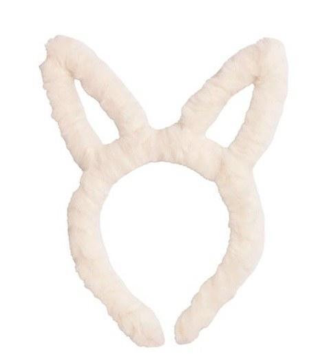 white bunny ear headband 