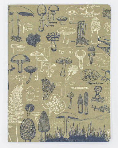 Blank Journal with Mushrooms Motif