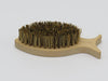 Fish Dish Scrubber! Shaped and carved like a fish with bristles on its side