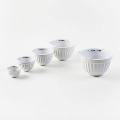 White Porcelain Measuring Cups - Port Gamble General Store & Cafe