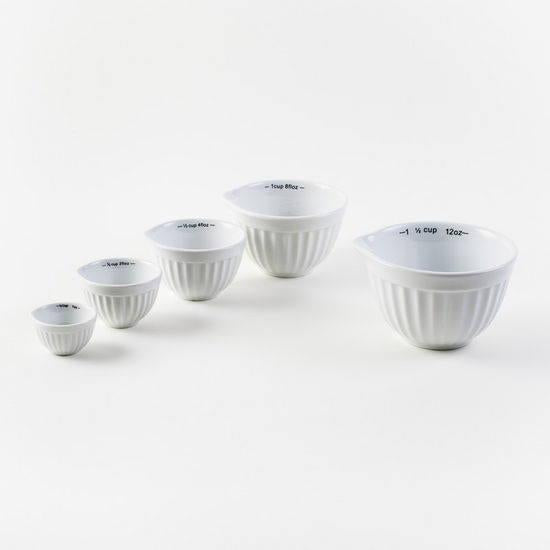 White Porcelain Measuring Cups - Port Gamble General Store & Cafe