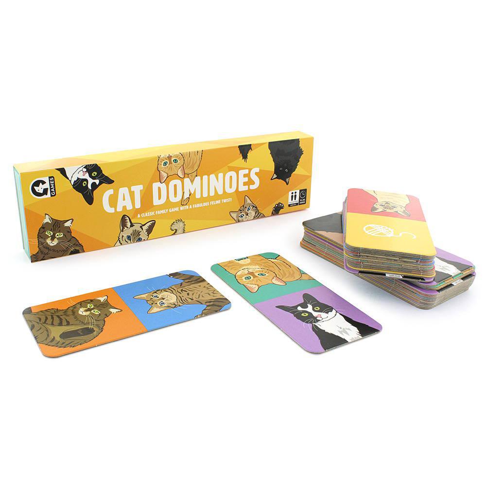 cat dominoes, cat-themed twist on the classic dominoes game features 28 illustrated cat domino cards